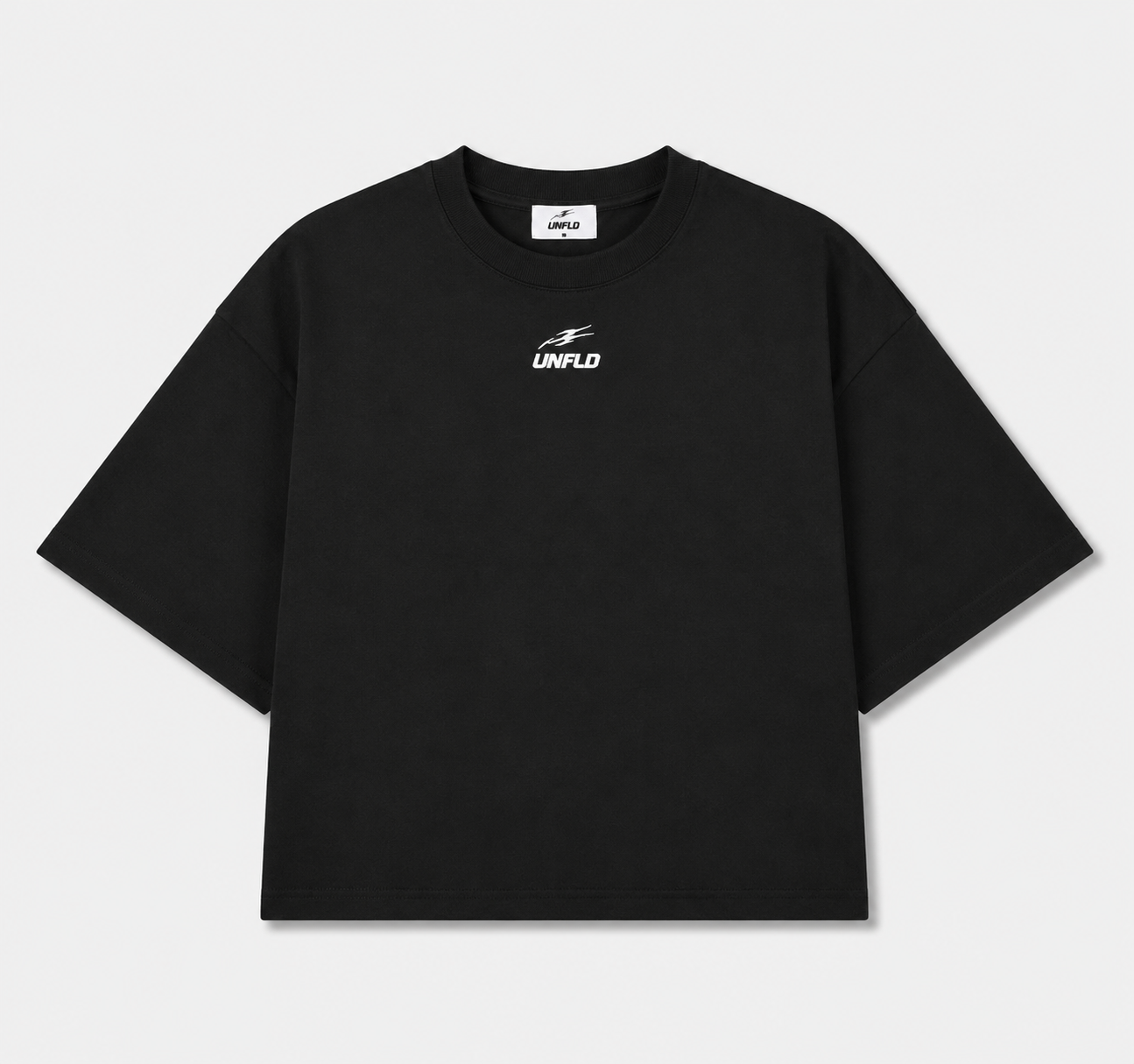 Black Retro Unfld Tee