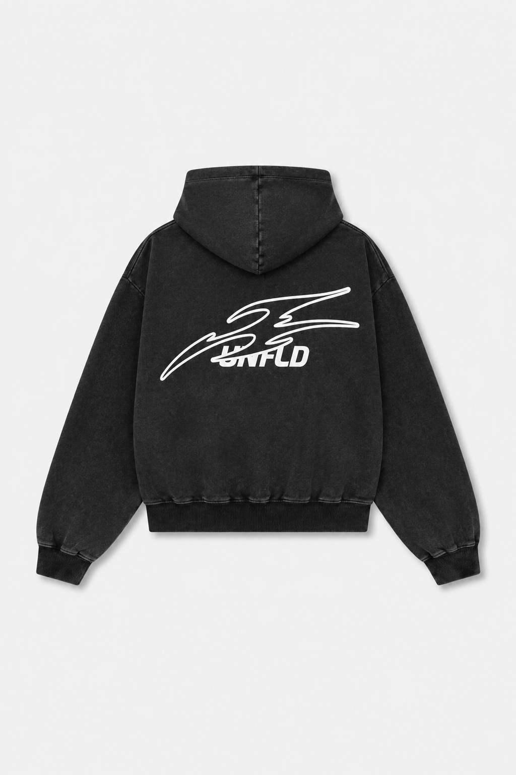 Boxy Black Washed Hoodie