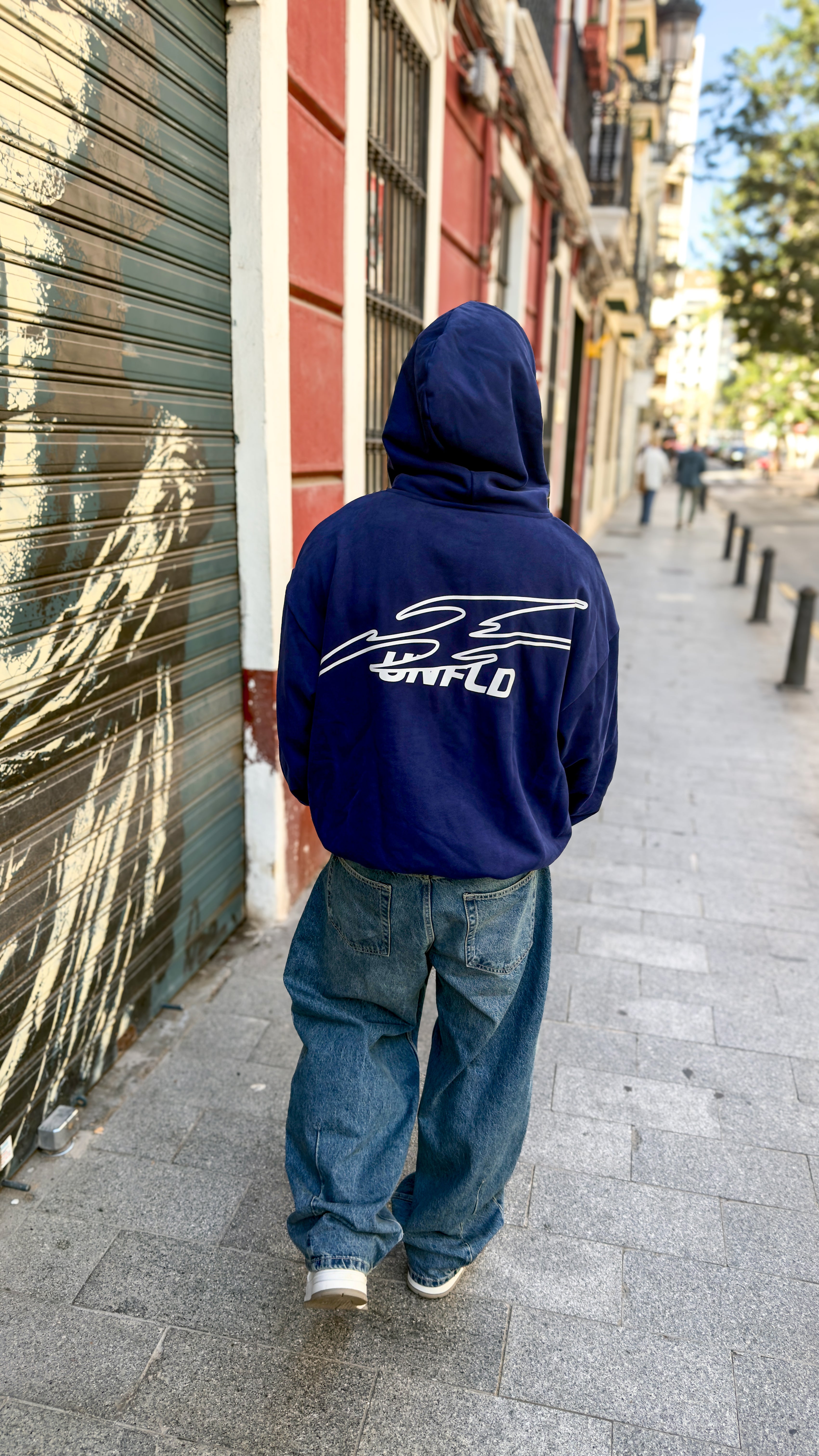 Boxy Dark Blue Hoodie