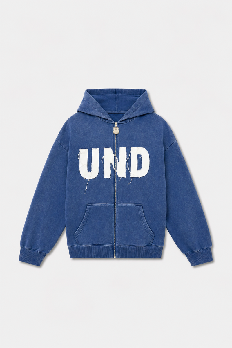 Und Hoodie Zipper Blue
