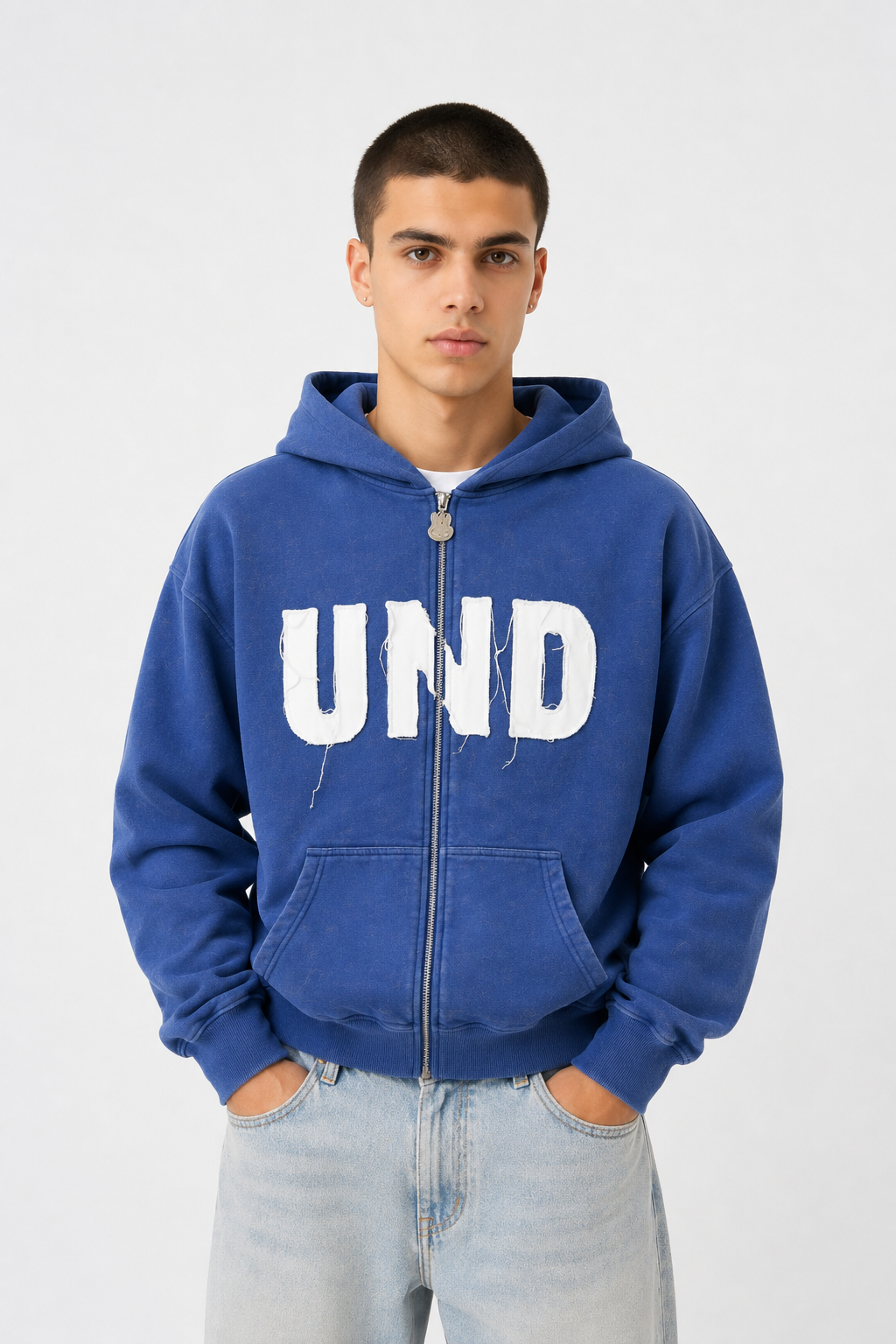 Und Hoodie Zipper Blue