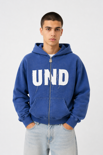 Und Hoodie Zipper Blue