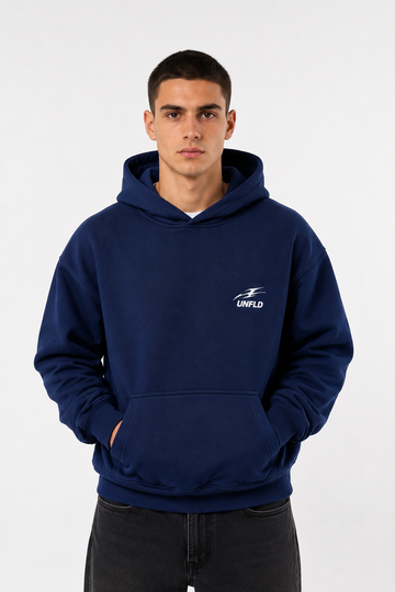 Boxy Dark Blue Hoodie